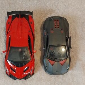 Red and Gray Toy Car Set